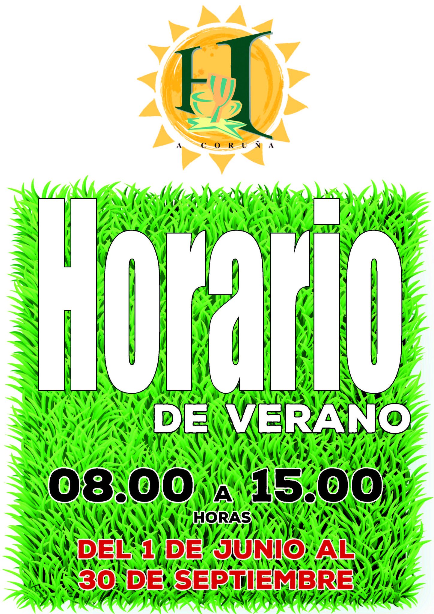 Cartel Horario verano