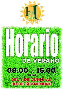 Cartel Horario verano