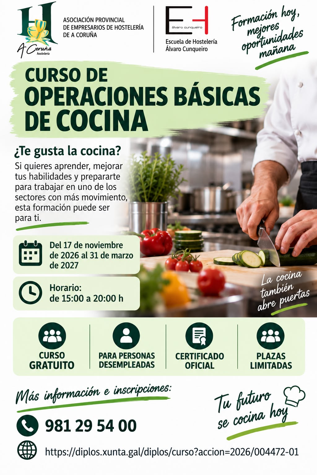 CURSO OPERACIONES BASICAS COCINA